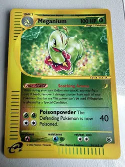 Meganium 54/165 Rare Reverse Holo Expedition WOTC Vintage Pokemon - Image 2