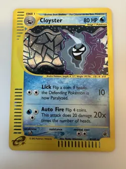 Cloyster Holo Rare 8/165 Expedition Base Set WOTC Vintage Pokemon - Image 1
