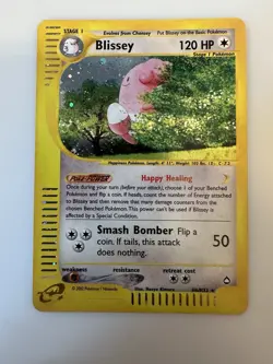 Blissey Aquapolis Holo Rare H6/H32 WOTC Vintage Pokemon - Image 1