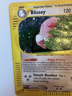 Blissey Aquapolis Holo Rare H6/H32 WOTC Vintage Pokemon - Image 2