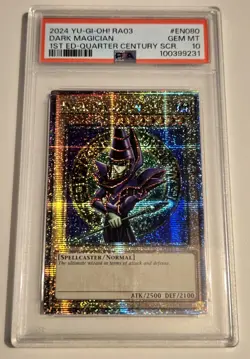 2024 YU-GI-OH! QUARTER CENTURY BONANZA Dark Magician RA03-EN080 QCR PSA 10 QCSR - Image 4