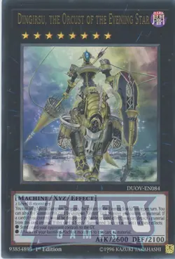 Yugioh Dingirsu, the Orcust of the Evening Star DUOV-EN084 Ultra Rare 1st NM/LP - Image 1