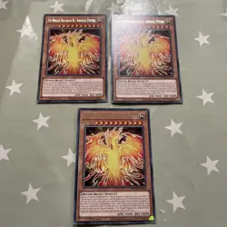 Yu-Gi-Oh! 3x The Winged Dragon of Ra-Immortal Phoenix, MZTM-EN074, 1.Ed., NM - Image 1