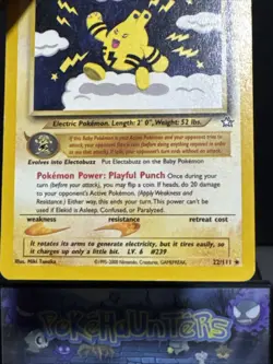 Pokemon Card Elekid 22/111 Neo Genesis WOTC Non Holo Rare Light Play - Image 5