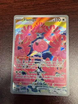 Pokemon Card TCG Flamigo 227/193 Holo Illustration Rare Paldea Evolved Art - Image 1