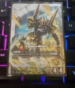 GUNDAM DUAL IMPACT - HYAKU SHIKI R+ Card GD02-072 HOLO FOIL MINT - Image 1