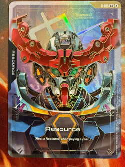 Gundam TCG Card Game Dual Impact Foil Resource GD02 R-015 C++ GQuuuuuuX Gundam - Image 1