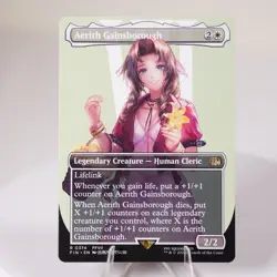 Aerith Gainsborough Borderless 374 Regular FIN Final Fantasy MTG NM See Video - Image 1