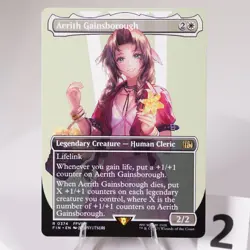 Aerith Gainsborough Borderless 374 Regular FIN Final Fantasy MTG NM See Video - Image 3