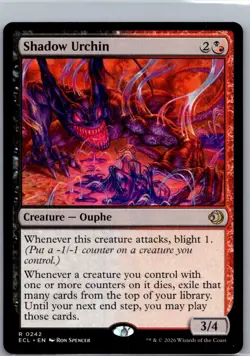 Shadow Urchin (R) #242 Lorwyn Eclipsed MTG NM - Image 1