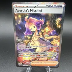 Acerola's Mischief 183/132 Me01: Mega Evolution Full Art Holo Rare Pokemon NM - Image 1