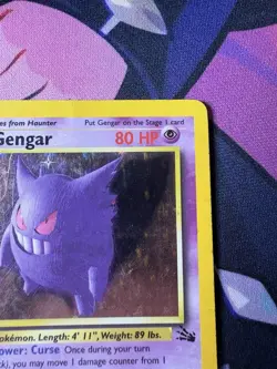 1999 Pokemon TCG Fossil 1st Edition Gengar Holo Rare - Image 3