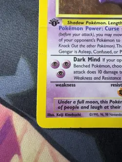 1999 Pokemon TCG Fossil 1st Edition Gengar Holo Rare - Image 5