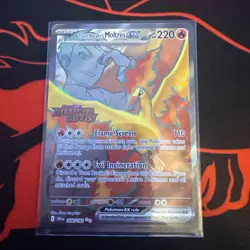 Pokemon TCG Team Rockets Moltres EX Destined Rivals Stamped UPC Promo 208/182 - Image 1