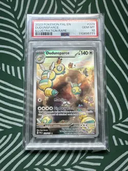 Dudunsparce Illustration Rare PSA 10 Pokemon Paldea Evolved 229/193 - Image 1