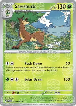 Sawsbuck 007/086 [Master Ball] Reverse Holo - White Flare Pokemon - Image 1