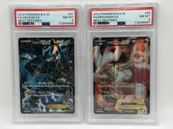 PSA 8 Sequential Set Pokemon Reshiram & Zekrom EX Black & White Next Destinies - Image 1