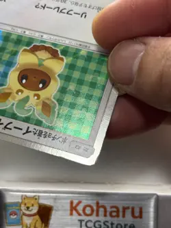 Pokemon Leafeon Poncho wearing Eevee 142/SM-P Mega Campaign Promo 2017 Japanese - Image 4