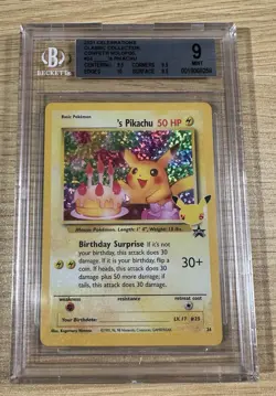Pokemon Pikachu Birthday #24 2021 Celebrations Confetti Holofoil BGS 9 Mint - Image 1