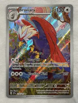 Braviary 214/191 Illustration Rare Pokemon TCG Sv Surging Sparks Pack Fresh NM - Image 1