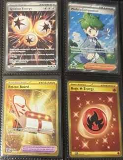 Pokemon TCG Lot of 4 Cards - Full Art Trainers / Gold Energy - Image 1