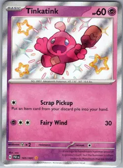 Tinkatink 165/091 SV: Paldean Fates - Pokemon Card - NM - Image 1