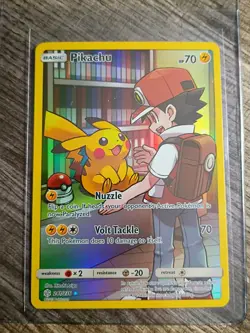 Pokemon TCG Sun & Moon Cosmic Eclipse Pikachu Card 241/236 Secret Rare Holo - Image 1