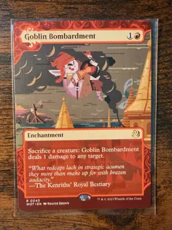 MTG - Wilds of Eldraine: Enchanting Tales - Goblin Bombardment Rare - 43 - Mint! - Image 1