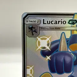 Lucario GX Full Art Holo Card SV64/SV94 Shiny Hidden Fates Pokemon NM Near Mint - Image 3