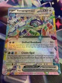 Pokemon TCG Terapagos ex 128/142 Double Rare Stellar Crown NM/M - Image 2
