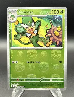 Pokemon Simisage - (Master Ball Pattern) 005/086 Black Bolt Holo NM/MINT - Image 1