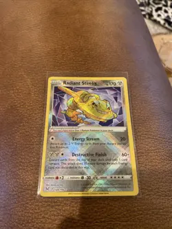 Pokemon TCG - Radiant Steelix - 124/196 - Ultra Holo Rare - Lost Origin - MISCUT - Image 1