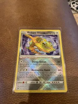 Pokemon TCG - Radiant Steelix - 124/196 - Ultra Holo Rare - Lost Origin - MISCUT - Image 2