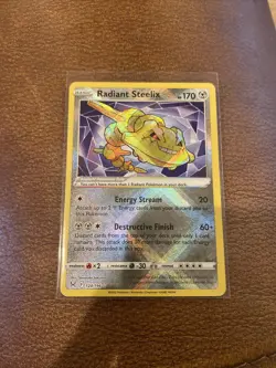 Pokemon TCG - Radiant Steelix - 124/196 - Ultra Holo Rare - Lost Origin - MISCUT - Image 3