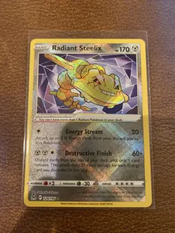 Pokemon TCG - Radiant Steelix - 124/196 - Ultra Holo Rare - Lost Origin - MISCUT - Image 4
