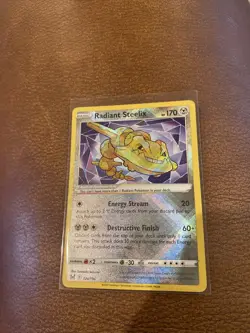 Pokemon TCG - Radiant Steelix - 124/196 - Ultra Holo Rare - Lost Origin - MISCUT - Image 5