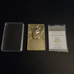 Pokemon Pikachu 23K Gold Burger King Card w Certificate of Authenticity Card - Image 4