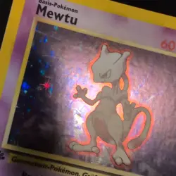 Mewtu Mewtwo Holo 10/102, 1st Edition German Base Set, 1999 WOTC Pokemon, LP/NM - Image 2