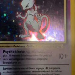 Mewtu Mewtwo Holo 10/102, 1st Edition German Base Set, 1999 WOTC Pokemon, LP/NM - Image 4