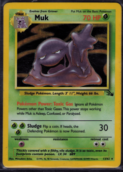 Muk 13/62 Holo Rare Fossil - Pokemon TCG WOTC Vintage - LP - Image 1