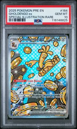 PSA 10 Gholdengo ex Prismatic Evolutions #164 Special Illustration Rare - Image 1