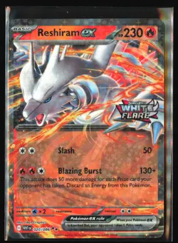 Reshiram ex #030/086 SV: White Flare - Pokemon TCG - STAMPED PROMO - COSMOS HOLO - Image 1