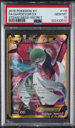 2016 POKEMON XY STEAM SIEGE SECRET #116 FULL ART/GARDEVOIR EX PSA 10 - Image 1