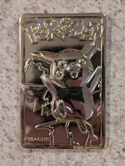 PIKACHU Pokemon 23K Gold Plated Trading Card 1999 Burger King Limited Edition - Image 1