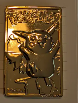 PIKACHU Pokemon 23K Gold Plated Trading Card 1999 Burger King Limited Edition - Image 3