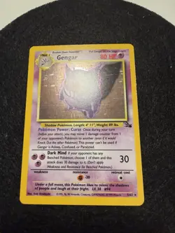 Pokemon TCG Gengar Fossil Holo Card 5/62 NM- - Image 3