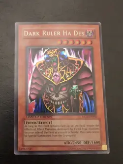 Yu-Gi-Oh! SECRET RARE HOLO CARD DARK RULER HA DES MC1-EN006 MP - Image 1