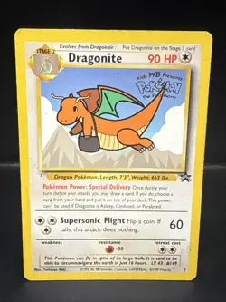 Pokemon TCG Dragonite #5 Black Star Promo, WB the First Movie, Stamped Card A - Image 2