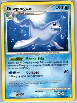 Dewgong 45/123 Non Holo Mysterious Treasures - Pokemon Card - NM - Image 1