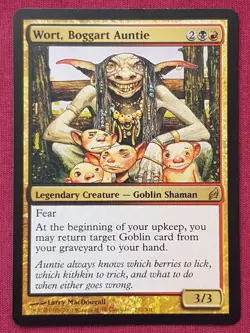 Magic The Gathering LORWYN WORT BOGGART AUNTIE black/red card MTG - Image 1